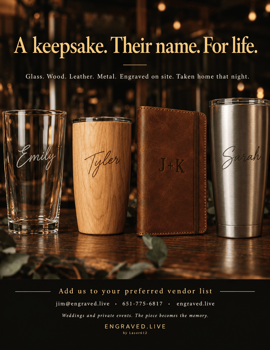 engraved live
